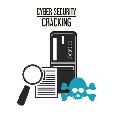 Cyber security system design Stock Illustration