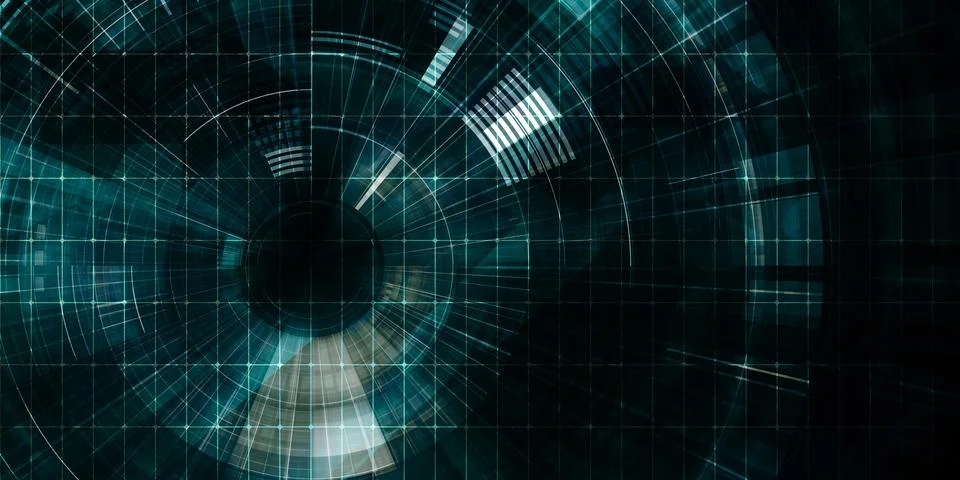 Cyber Security System Digital Abstract Background Illustrazione stock