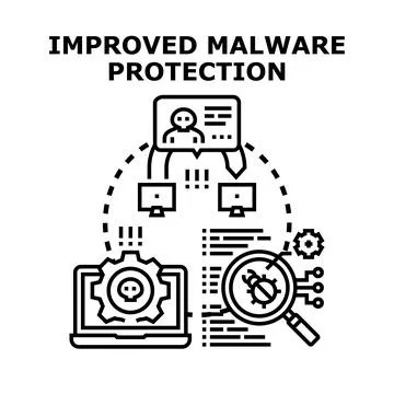 Cyber security system protecting network and digital data Illustrazione stock