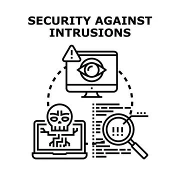 Cyber security system protecting personal data privacy Stock Illustration