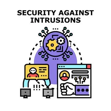 Cyber security system protecting personal data from intrusions Stock-Illustration