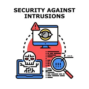 Cyber security system protecting personal data privacy Stock Illustration