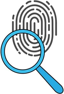 Cyber security system. Protecting your data on digital device. Fingerprint Stock Illustration