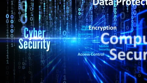 Cyber security system technology concept video Stock Footage 205403334