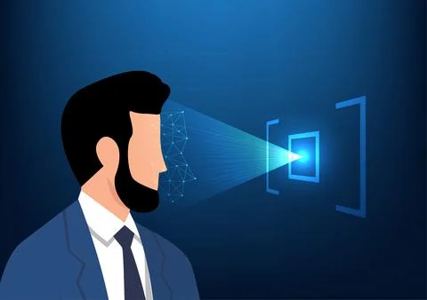 Cyber security technology Access to information that requires a person to i.. Stock Illustration