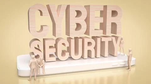 The cyber security for technology and it concept 3d rendering.. Illustrazione stock