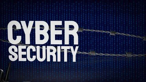 The cyber security for technology and it concept 3d rendering.. Illustrazione stock