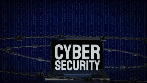 The cyber security for technology and it concept 3d rendering.. Stock Illustration