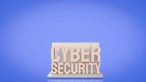 The cyber security for technology and it concept 3d rendering.. Illustrazione stock