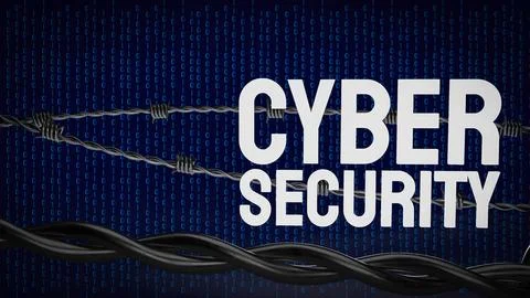 The cyber security for technology and it concept 3d rendering.. Illustrazione stock
