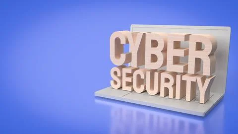 The cyber security for technology and it concept 3d rendering.. 스톡 일러스트