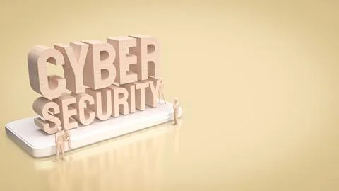 The cyber security for technology and it concept 3d rendering.. イラスト素材