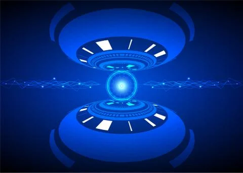 Cyber security technology background composed of lines mes Stock Illustration