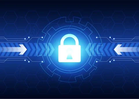 Cyber security technology background composed of lines mesh Stock Illustration