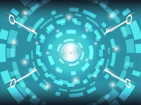 Cyber Security Technology Background Concept Stock Illustration