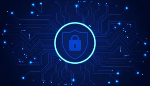 Cyber security technology background Stock Illustration