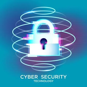 Cyber security technology concept abstract background Stock Illustration