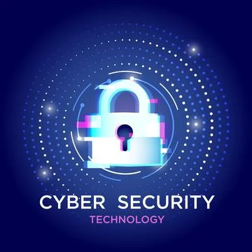 Cyber security technology concept abstract background Stock Illustration
