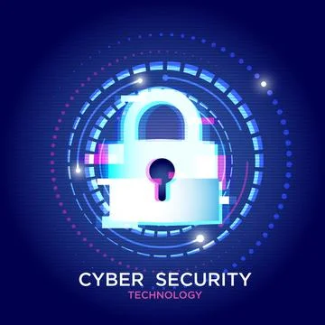 Cyber security technology concept abstract background Stock Illustration