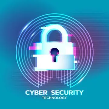 Cyber security technology concept abstract background Stock Illustration