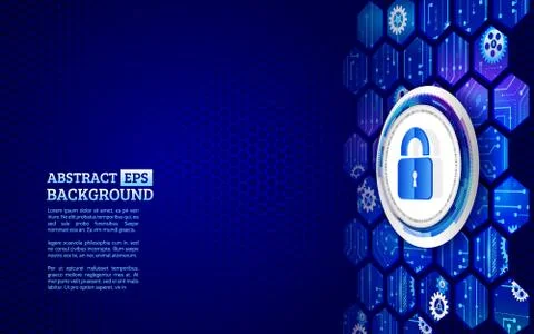 Cyber security technology concept. Global network mechanism. Stock Illustration