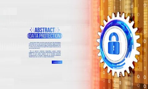 Cyber security technology concept. Global network mechanism. Stock Illustration