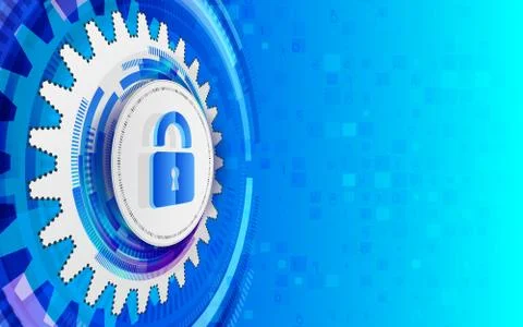 Cyber security technology concept Stock Illustration