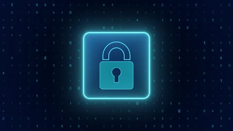 Cyber security technology concept with personal data video animated background Stock Footage 342591698