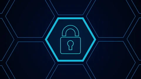 Cyber security technology concept video animated background Stock Footage 342591654
