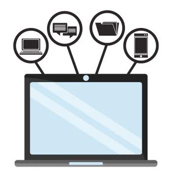 Cyber security technology data network Illustrazione stock