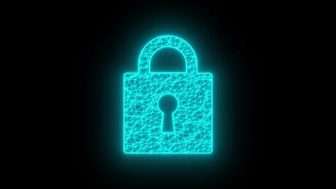 Cyber security technology with Digital Network video animated background Stock Footage 342591834