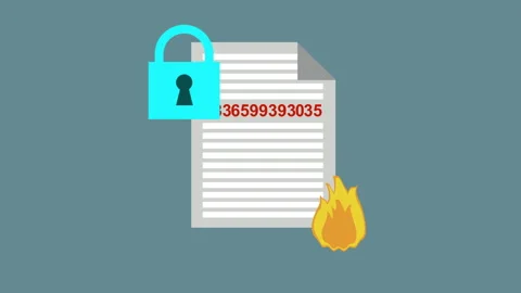 Cyber Security Technology Guard 2d Animation with Alpha Matte Stock Footage 336293591