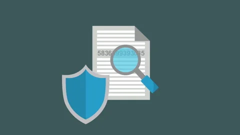 Cyber Security Technology Guard 2d Animation with Alpha Matte Stock Footage 336293592