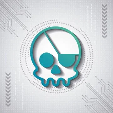 Cyber security technology Illustrazione stock