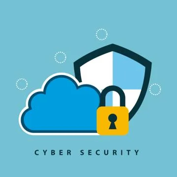 Cyber security technology Illustrazione stock