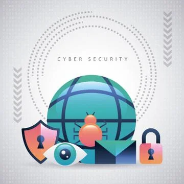 Cyber security technology Stock Illustration