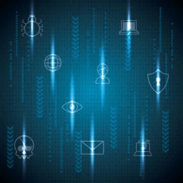 Cyber security technology Illustrazione stock