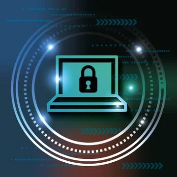 Cyber security technology Stock Illustration