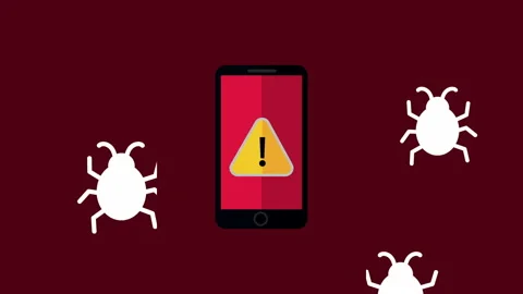 Cyber security technology in smartphone Stock Footage 205014287