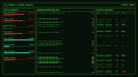 Cyber security terminal compress Stock Footage 347932088