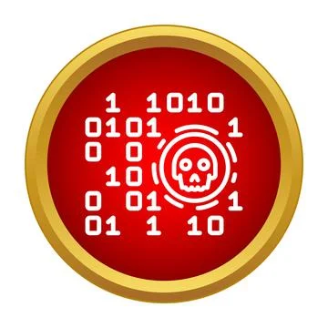 Cyber security threat icon representing malware attack イラスト素材