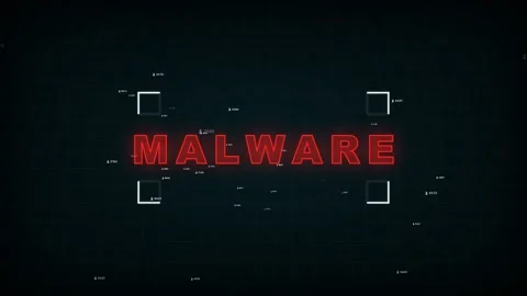 Cyber Security Threat Malware Detected on Screen Animation Stock Footage 336619593