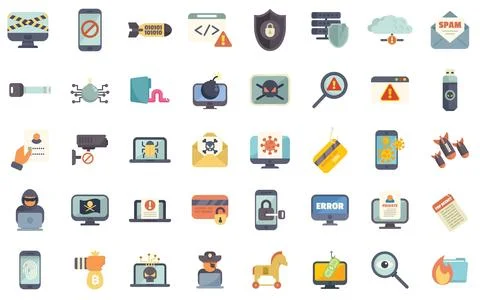 Cyber security threats and computer virus concepts with hacker stealing data Stock Illustration