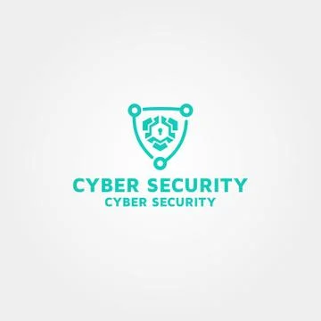 Cyber security Vector logo design template Stock Illustration