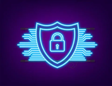 Cyber security vector logo with shield and check mark. Security shield concept 스톡 일러스트