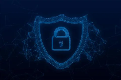 Cyber security vector logo with shield and check mark. Security shield concept 스톡 일러스트