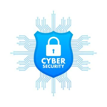 Cyber security vector logo with shield and check mark. Security shield concept 스톡 일러스트
