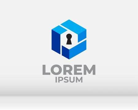 Cyber security vector logo with shield and check mark Illustration