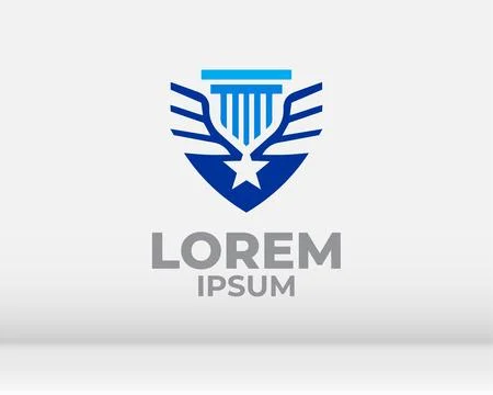 Cyber security vector logo with shield and check mark Stock Illustration