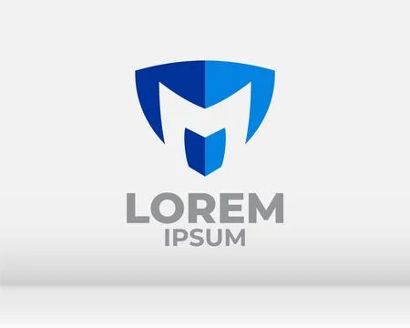 Cyber security vector logo with shield and check mark Stock Illustration